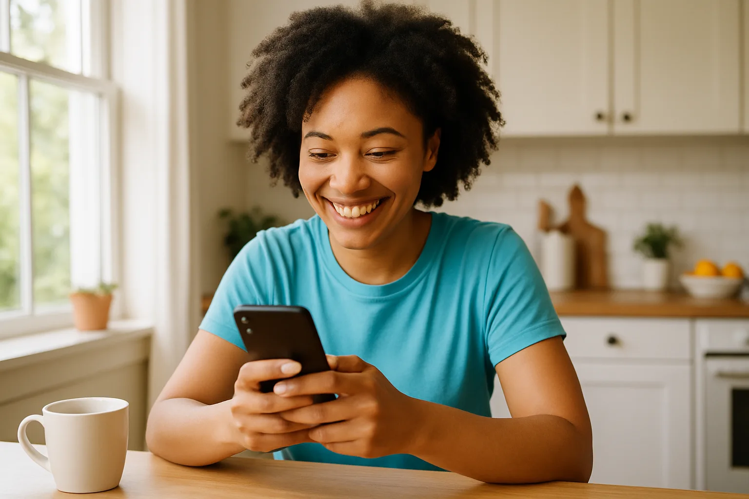 Person smiling while messaging on a smartphone — start dating in Essex